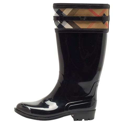 burberry rain boots crosshill housecheck|Women’s Designer Rainwear .